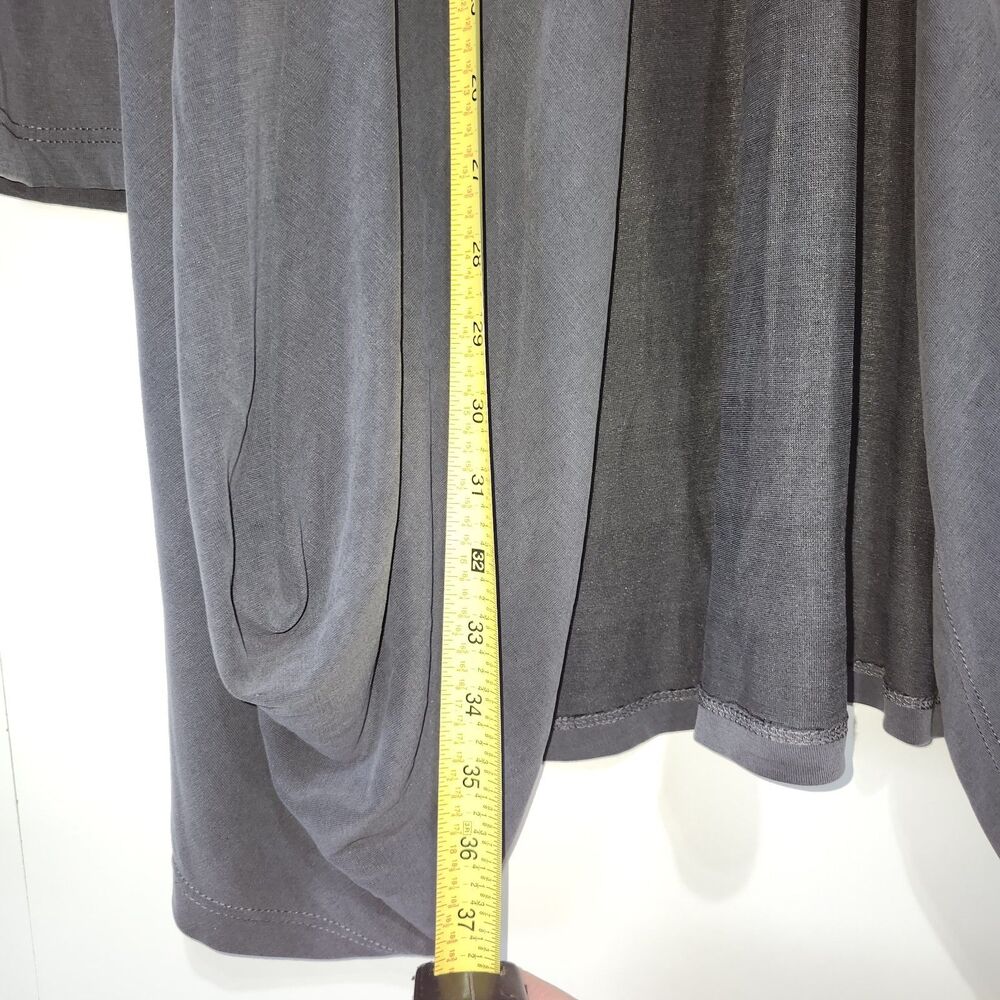 IC by Connie K Gray Black Drape Front Cardigan Sweater Women’s Medium Knit - Picture 5 of 7